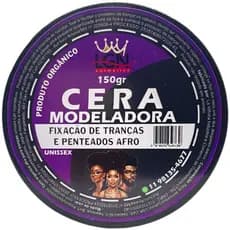Cera modeladora fixação para trança e penteados afro (produto organico)150g - LGN Cosmetics