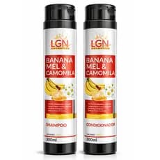 1UN Kit Manutenção Shampoo e Condicionador Banana, Mel e Camomila - LGN Barber