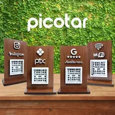 Placa Pix Pagamento QR Code Suporte  Instagram Display Wifi  Suporte Google Balcão