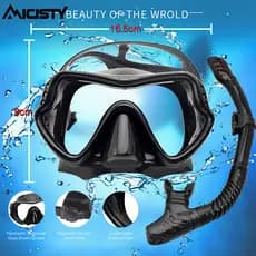 Micisty Conjunto De Máscaras De Mergulho Profissional Adulto Anti-Embaçamento Com Saia De Silicone Para Pesca Piscina