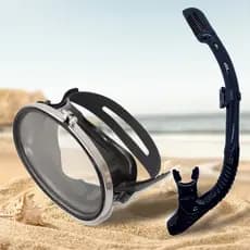 HD Vidro Temperado Aço Inoxidável Máscara De Equipamento De Mergulho Óculos De Natação Pescador Snorkelling Máscaras
