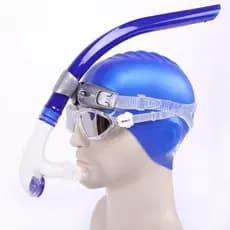 Adulto Masculino Feminino Ajustável Giratório Bandana Snorkel Natação Treinamento Silicone Ideal Para Nadadores