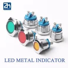 Luz Indicadora De Metal 16mm/19mm/22mm LED De Sinalização De Potência De Pino De Parafuso 6V 24V 220V