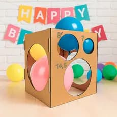 Medidor de Balões Bexiga Aniversário Festa Comemoração Decoração em MDF Cru