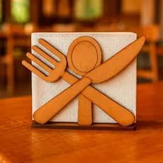 Kit 5/10/15 Porta Guardanapos Talheres Ecolume MDF Restaurante Eventos Lembrancinhas Chá de Cozinha