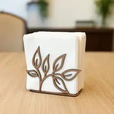 Lindo Kit Portas Guardanapo Floral Decoração Mesa de Festa Casamento em Madeira