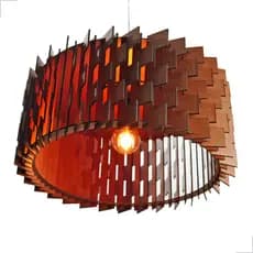 Luminária de Teto Pendente Rústico Luxo para Sala de Jantar Cozinha Balcão Bancada MDF