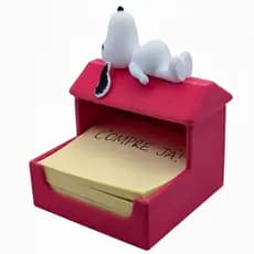 Organizador de Postit do Snoopy Mesa Escritório Decorativo