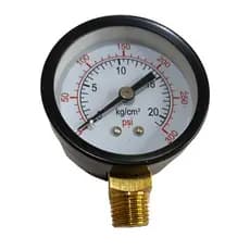 MANOMETRO VERTICAL 1/4" 300 PSI 50MM - COMPRESSOR
