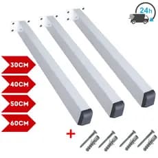 Suporte Para Pia Tanque Bancada Grapa Mão Francesa De Parafusar 3 Unidades + Kit Fixação Completo