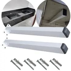 Kit 2 Grapa Para Pia De Parafusar 30cm Com Pintura Eletrostática Suporte Para Bancada Tanque
