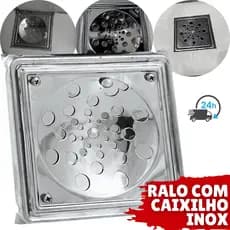 Ralo Aço Inox Quadrado Com Caixilho Para Banheiro Tampa Anti Odor 10x10 15x15