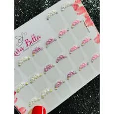 10 Pares Adesivos Joias de Unhas Luxo (C19 Para cantinho e central) Modelos pé e mão C19