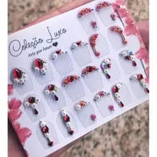 Adesivo Joias de Unhas luxo (Para cantinho e central) modelo Pé e Mão (10)