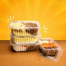 Kit 72/48/24 Potes Marmita Fitness descartável 250ml e 500ml Freezer Microondas Organizador BPA Free