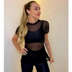 Camiseta Academia Dry Fit Camisa Blusa Feminina Caminhada Treino Baby Look Musculação