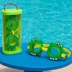 Óculos de natação piscina infantil Alça Ajustável de silicone Alça  Personagem Sereia Tubarão
