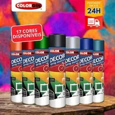 Tinta Spray Colorgin Decor Interno e Externo Cor Alta Durabilidade Secagem Rápida Aplicação 360ml