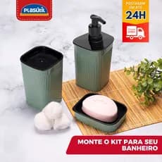 Porta Sabonete Porta Escova de Dente Porta Cotonete ou Algodão Frisos