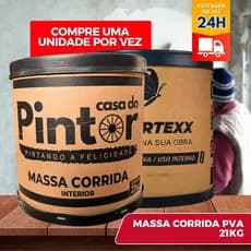 Massa Corrida 21kg Império para Parede Interna e Externa | Revestimento Branco Liso Pronto para Uso