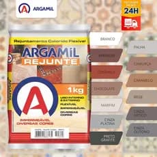Rejunte Flexível Argamil 1kg Para Piso, Porcelanatos e Cerâmica - Externo e Interno Cores Variadas