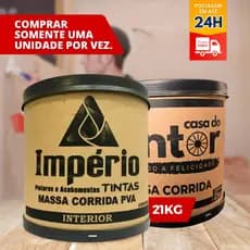 Massa Corrida 21kg Império para Parede Interna e Externa | Revestimento Branco Liso Pronto para Uso