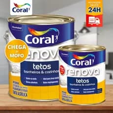 Renova Tetos Anti Mofo Banheiros e Cozinhas Branco 900ml e 3,6L Coral