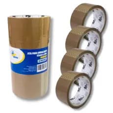 Fita Durex Adesiva 45mm x 40m Pack com 4 rolos - Guepar
