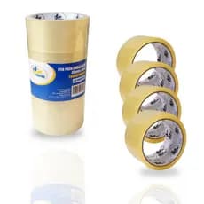 Fita Durex Adesiva Transparente 45mm x 40m Pack com 4 Unidades - Alta Aderência
