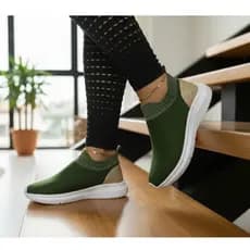 Tênis Feminino Meia Slip On Sem Cadarço Conforto Dia A Dia Casual