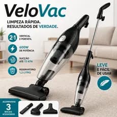 Aspirador de Pó Vertical 2 em 1 Portátil 600W Com Fio 110V 220V Aspiração Potente Casa Carro Sofá