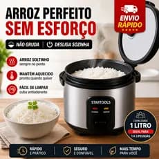 Panela Elétrica 1L Antiaderente Arroz Sopa Não Gruda 🍚 Desliga Sozinha + Vapor | Compacta 110V 220V