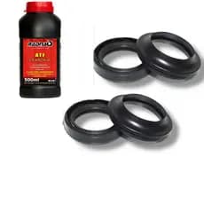 2 Retentor Bengala + 2 Guarda Pó + Óleo Atf HONDA Cbx250 Cbx 250 Twister FAZER 250