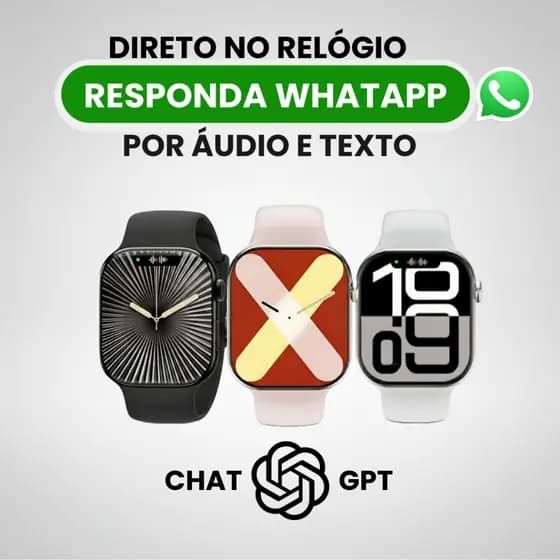 Smartwatch Responde Whatsapp, Chat GPT, Modo Esporte Compativel Android, Iphone Smartwatch Microwear