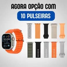 Smartwatch esporte e treino 2025 batimento cardíaco, distância, e 7 Pulseiras Android e iPHONE | K9