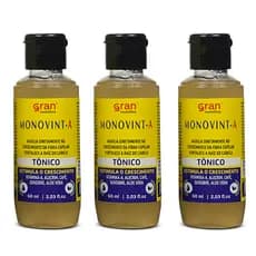 Kit Tônico Fortalecedor Monovint 3Un 60ml Crescimento e Fortalecimento dos Fios Gran Cosmética