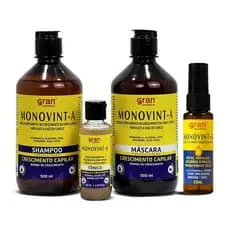 Kit Monovin A Completo + Óleo de Umectação Crescimento Acelerado e Nutrição Capilar
