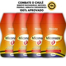 Kit 4 Cremes Miconaze Para Os Pés Anti Micose Rachadura Frieira E Chulé 120ml