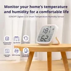 SONOFF SNZB-02D Zigbee LCD Sensor Inteligente De Umidade De Temperatura Funciona Com O Suporte De ZBBridge Verificação De Dados Em Tempo Real via eWeLink APP IFTTT