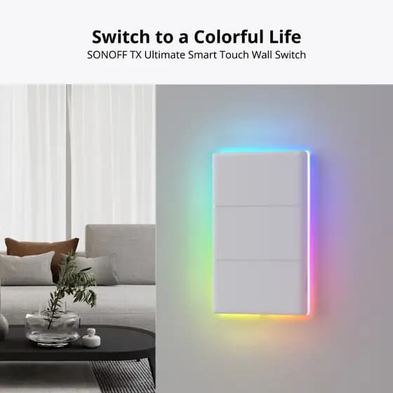 SONOFF T5 120 TX Ultimate WIFI Interruptor Inteligente De Parede Por Toque Controle Remoto Multi-Sensory eWeLink via Alexa Google