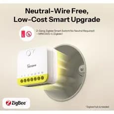 SONOFF MINI-ZB2GS-L Protocolo Zigbee Não É Necessário Neutro DUO-2-Gang Smart Switch Controle De Atualização Inteligente