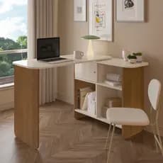 Mesa Escrivaninha Retrô Minimalista Decoração Ambiente Escritório Home Office Premium