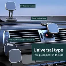 Suporte magnético dobrável para telefone, forte adsorção a vácuo, adequado para carro, Desktop, parede