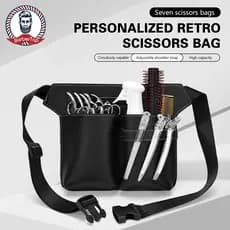 Saco De Tesoura Cabeleireiro Especial Grande Capacidade Corte De Cabelo Cintura Pet Beleza E Kit De Maquiagem