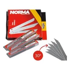 Lâmina 30 Graus Deli Estilete 9mm Uso Profissional C/10 Lâm. 1 Tubinhos C- 10 Lamina Cada Tubo