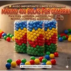 100 Bolinha Plástica Colorida Para Piscina de Bolinhas Criança 76mm 100 Unidades