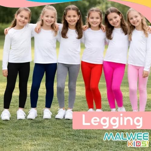 Legging Infantil Menina Escola Algodão Malwee Uniforme Sem Flanela Básica Cotton