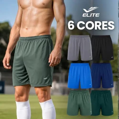 Calção Short Bermuda Academia Dry Masculino Fit Esporte Plus Size Futebol Elite Treino