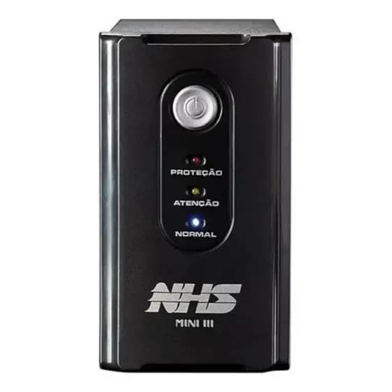 No Break NHS Mini III 600 600VA Bivolt 6 Tomadas Preto