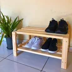 Estante Pinus Banco para Calçados